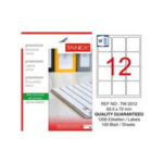 Tanex Laser Etiket Tw-2012 63,5X72Mm
