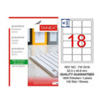 Tanex Laser Etiket Tw-2018 63.5 X 46.6 Mm