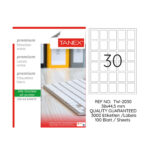 Tanex Laser Etiket Tw-2030 38 X 44.5 Mm