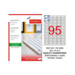 Tanex Tw-2095 Beyaz Etiket 30 mm x 12 mm