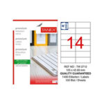 Tanex Tw-2712 Lazer Etiket 105 mm x 42.69 mm 14’lü