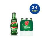 Sırma B-Plus Maden Suyu-Soda Çilek Aromalı Cam Şişe 200 ml x 24 Adet