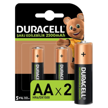 Duracell Pil Şarjlı 2 Li AA Kalem 2500Mah
