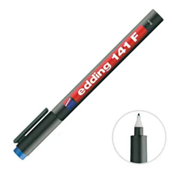 Edding 141F Permanent Asetat Kalem Mavi F Uç