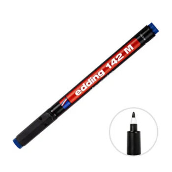 Edding 142M Permanent Asetat Kalem Mavi M Uç