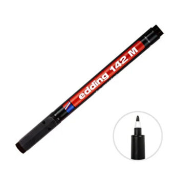 Edding 142M Permanent Asetat Kalem Siyah M Uç