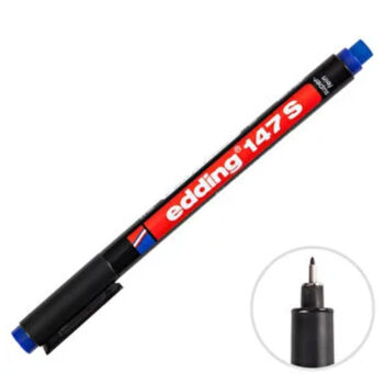Edding 147S Permanent Asetat Kalem Mavi S Uç