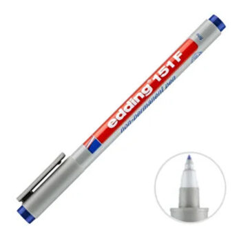 Edding 151F Silinebilir Asetat Kalem Mavi F Uç