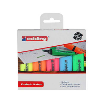 Edding 344 Fosforlu Kalem 5'li Set