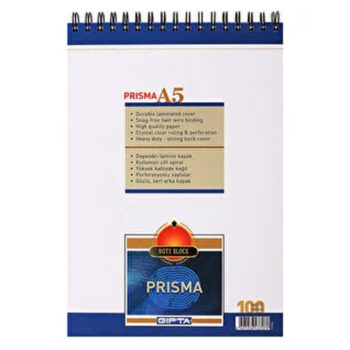 Gıpta Prisma Bloknot Çizgisiz A5 100 Yaprak