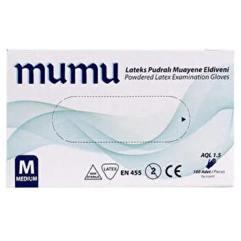 Mumu Latex Pudralı Eldiven 100'lü (S-M-L)