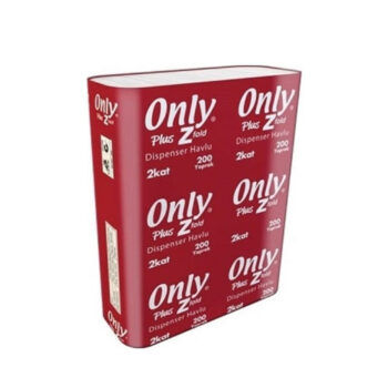 Only Plus 200 Yaprak Z Katlama Havlu 22 cm x 23 cm 1Koli 12'li Paket