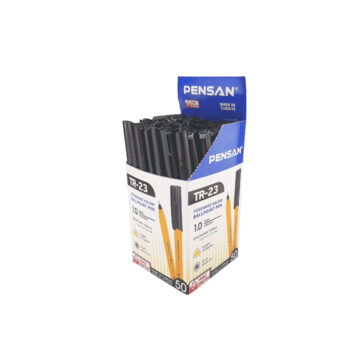 PENSAN TR-23 TÜKENMEZ KALEM SİYAH ÜÇGEN 50 Lİ