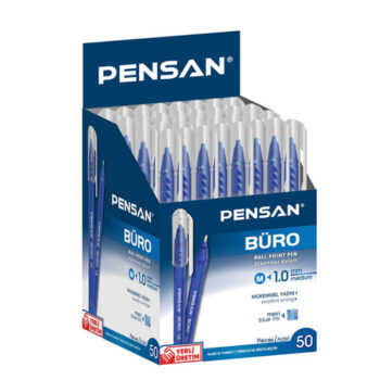 Pensan 2270 Büro Tükenmez Kalem 1Mm Mavi 50'li Kutu