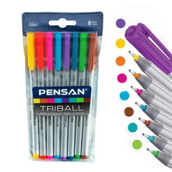 Pensan Triball Tükenmez Kalem Renkli 8'li