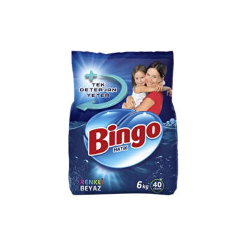 Bingo Matik Renkli Beyaz Toz Çamaşır Deterjanı 6 KG