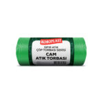 KOROPLAST ÇÖP TORBASI SIFIR ATIK CAM ATIKLAR YEŞİL JUMBO 80×110 650 GR 10 LU 40 MİCRON 1 KOLİ-25 PAKET