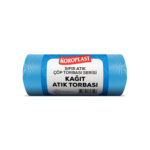 KOROPLAST ÇÖP TORBASI SIFIR ATIK KAĞIT ATIKLARI MAVİ JUMBO 80×110 440 GR 10 LU 27 MİCRON 1 KOLİ-25 PAKET