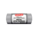 KOROPLAST ÇÖP TORBASI SIFIR ATIK METAL ATIKLARI AÇIK GRİ JUMBO 80×110 650 GR 10 LU 40 MİCRON 1 KOLİ-25 PAKET