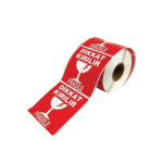 On Roll Paper Kırmızı Dikkat Kırılır Etiketi 100X100 mm 500’LÜ 1 Rulo